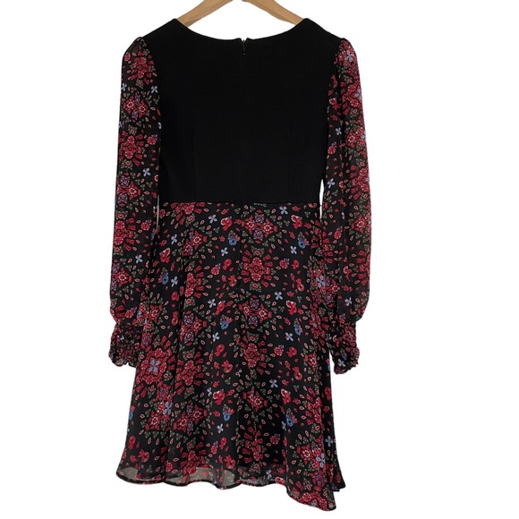 Disney Snow White Seven Dwarfs Black Floral Lace Up Princess Dress Size Small - Picture 2 of 10